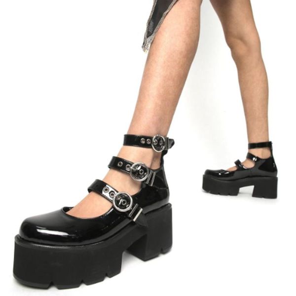bonjomarisa brand new female pumps solid buckle shallow platform pumps women high heel punk gothic design cosplay shoes woman, Black
bonjomarisa brand new female pumps solid buckle shallow platform pumps women high heel punk gothic design cosplay shoes woman, Black
