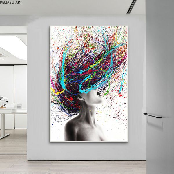 modern abstract wall art colored hair woman canvas painting figure posters and prints hanging pictures for living room decor
modern abstract wall art colored hair woman canvas painting figure posters and prints hanging pictures for living room decor