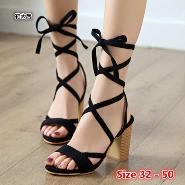 dress shoes summer pumps gladiator sandals women high heels open toe sandal lady pump small big size 32 - 50, Black
dress shoes summer pumps gladiator sandals women high heels open toe sandal lady pump small big size 32 - 50, Black