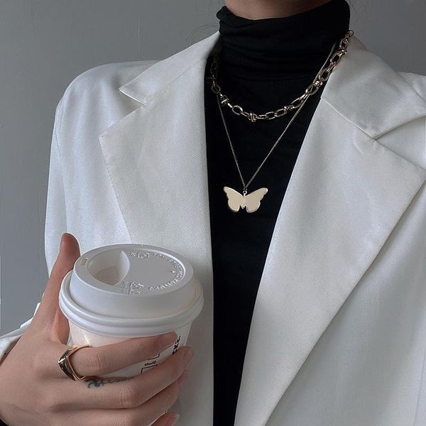 chains design butterfly necklace double long fashion simple sweater clavicle chain pendant accessories decoration gift party, Silver
chains design butterfly necklace double long fashion simple sweater clavicle chain pendant accessories decoration gift party, Silver