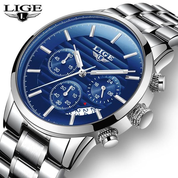wristwatches lige mens fashion watch men sport waterproof quartz watches all steel army military relogio masculino, Slivery;brown
wristwatches lige mens fashion watch men sport waterproof quartz watches all steel army military relogio masculino, Slivery;brown
