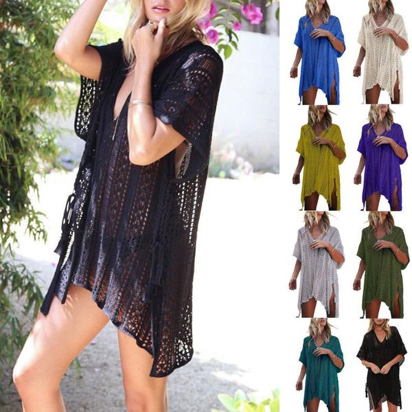 women's swimwear summer womens boho beach bandage v-neck short sleeve long blouse shirts ladies hollow loose mini sundress outfits clo, White;black
women's swimwear summer womens boho beach bandage v-neck short sleeve long blouse shirts ladies hollow loose mini sundress outfits clo, White;black