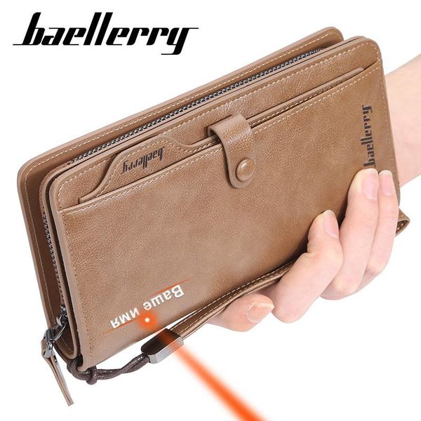 baellerry fashion men's wallet purses leather long brown clutch multiple card slots designer business wallet, Red;black
baellerry fashion men's wallet purses leather long brown clutch multiple card slots designer business wallet, Red;black
