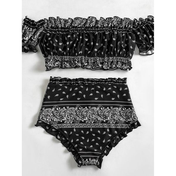 3Pieces/Lot Women New Fashion Lace Racy High Waist Ruched Print Bikini Tube Top Sexy Split Open Back Bikini Elastic Swimsuit, Black
3Pieces/Lot Women New Fashion Lace Racy High Waist Ruched Print Bikini Tube Top Sexy Split Open Back Bikini Elastic Swimsuit, Black