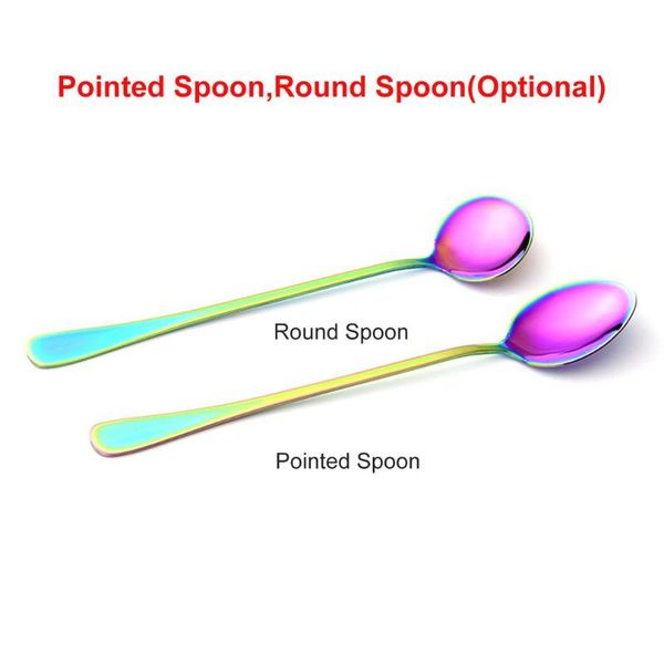 spoons 6pcs/lot stainless steel long-handled spoon rainbow dessert ice cream coffee stirring teaspoons flatware set
spoons 6pcs/lot stainless steel long-handled spoon rainbow dessert ice cream coffee stirring teaspoons flatware set