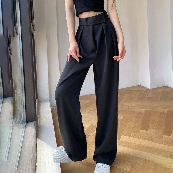 women's pants & capris wide leg suit loose straight women clothing fad goth plus size clothes, Black;white
women's pants & capris wide leg suit loose straight women clothing fad goth plus size clothes, Black;white