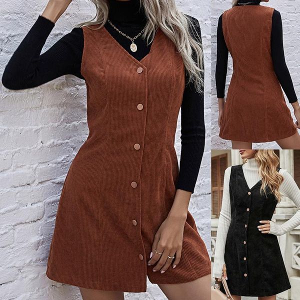 casual dresses women's dress autumn and winter temperament v-neck corduroy sleeveless vintage elegant female clothes, Black;gray
casual dresses women's dress autumn and winter temperament v-neck corduroy sleeveless vintage elegant female clothes, Black;gray