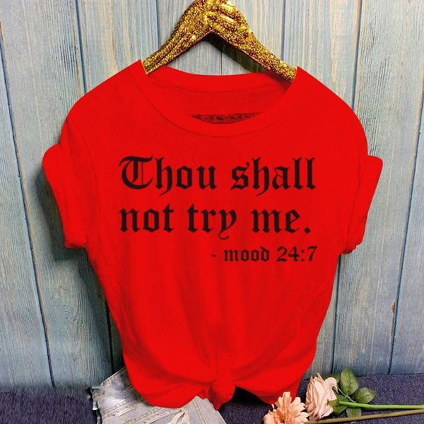 women casual o-neck letter print t-shirt harajuku short sleeve t-shirts thou shall not try me summer plus size women clothes @30, White
women casual o-neck letter print t-shirt harajuku short sleeve t-shirts thou shall not try me summer plus size women clothes @30, White