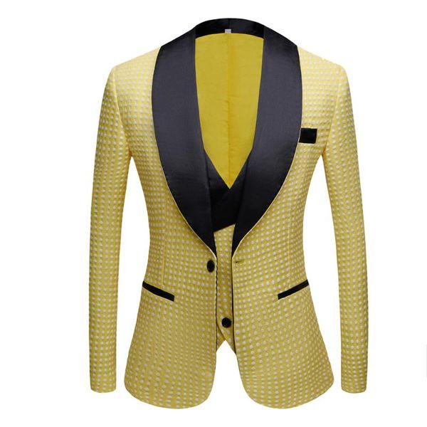 men's suits & blazers men's yellow vintage 2 piece suit spring latest custom design groom wedding night club singers prom party, White;black
men's suits & blazers men's yellow vintage 2 piece suit spring latest custom design groom wedding night club singers prom party, White;black