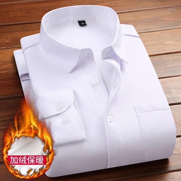 business dress casual shirt men's autumn and winter plus velvet warm large size long-sleeved shirt, White;black
business dress casual shirt men's autumn and winter plus velvet warm large size long-sleeved shirt, White;black