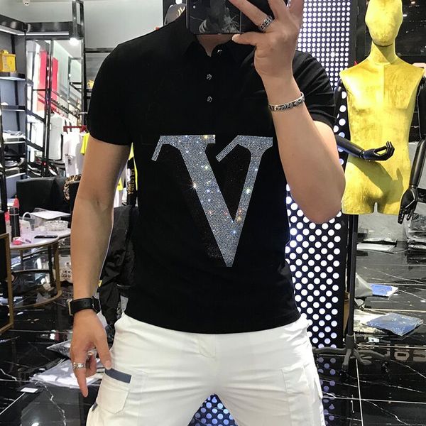 men's t-shirts male muscle tissue exaggerated alphabet puncture shirt short sleeve lapel factory outlet tz9f, White;black
men's t-shirts male muscle tissue exaggerated alphabet puncture shirt short sleeve lapel factory outlet tz9f, White;black