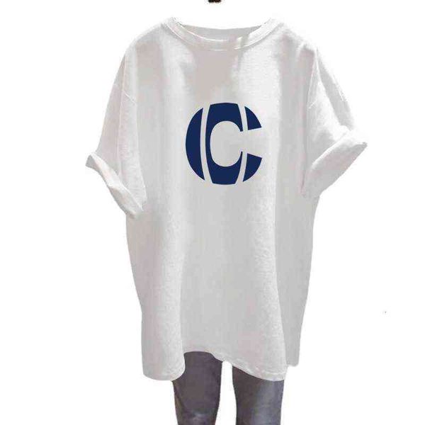 women's white t-shirt mid long 2021 ins summer wear large edition letter print loose european goods
women's white t-shirt mid long 2021 ins summer wear large edition letter print loose european goods