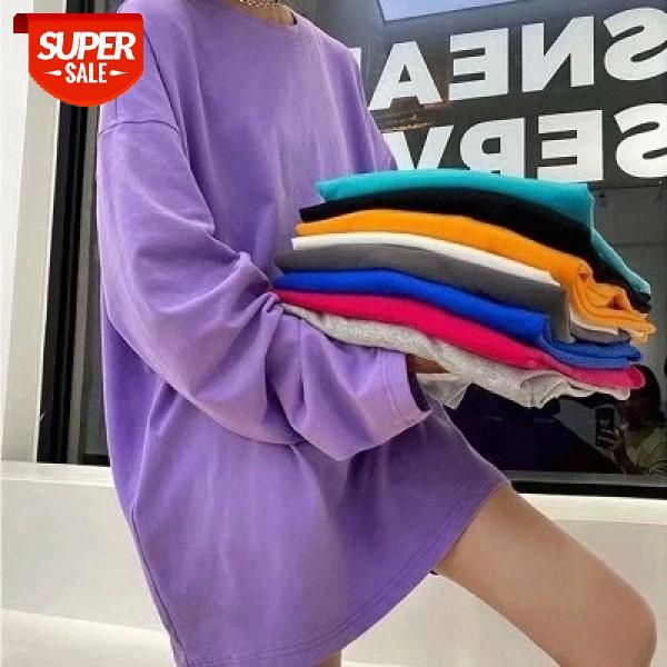 2020 autumn long sleeve t-shirt women tee shirt loose solid basic t shirt women casual o-neck hipster tshirt oversize #mw1t, White
2020 autumn long sleeve t-shirt women tee shirt loose solid basic t shirt women casual o-neck hipster tshirt oversize #mw1t, White