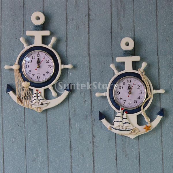 wall clocks white nautical anchor ship's steering wheel hanging clock starfish / fishing net home room decor
wall clocks white nautical anchor ship's steering wheel hanging clock starfish / fishing net home room decor