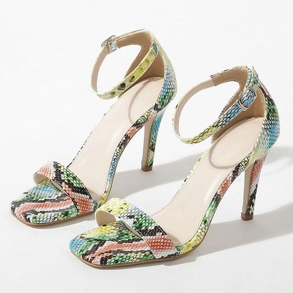 sandals green snake print women summer shoes open toe thin high heels buckle strap gladiator stilettos ladies part, Black
sandals green snake print women summer shoes open toe thin high heels buckle strap gladiator stilettos ladies part, Black