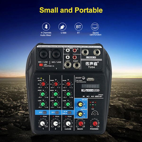 2021 new dj disco 4 canal mixing console digital audio mixer from sound bt embedded party reverse effects show for live record transmission
2021 new dj disco 4 canal mixing console digital audio mixer from sound bt embedded party reverse effects show for live record transmission
