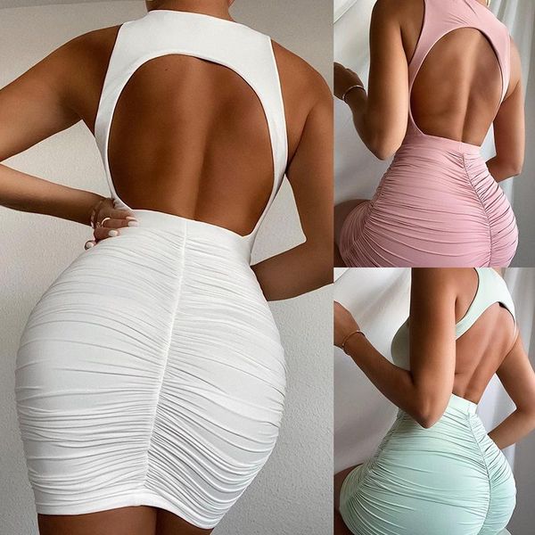 casual dresses mini fashion style spring/summer 2021 sleeveless hollowed-out back party club drapery sheath dress, Black;gray
casual dresses mini fashion style spring/summer 2021 sleeveless hollowed-out back party club drapery sheath dress, Black;gray