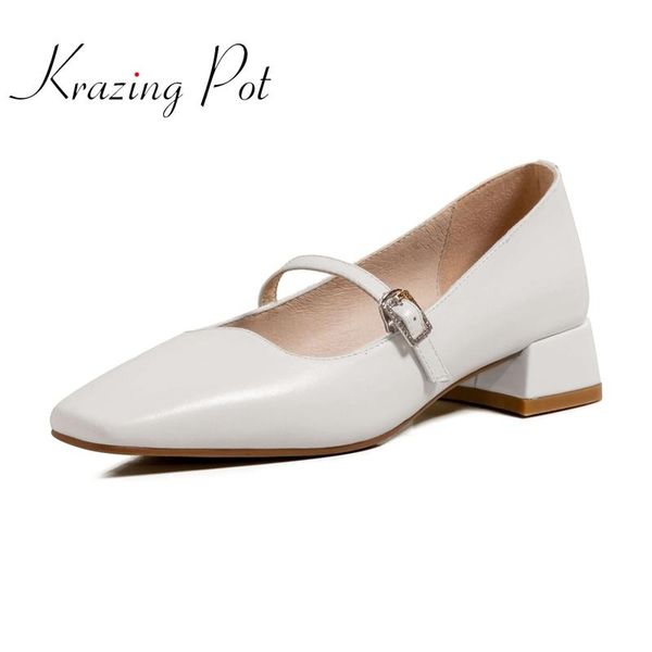 krazing pot genuine leather med heel buckle strap mary janes korean street pretty girls dating early spring new women pumps l2f4, Black
krazing pot genuine leather med heel buckle strap mary janes korean street pretty girls dating early spring new women pumps l2f4, Black