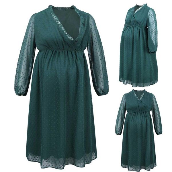 maternity dresses autumn dress v-neck hair ball lace breastfeeding for pregnant women clothes temperament elegant outfit, White
maternity dresses autumn dress v-neck hair ball lace breastfeeding for pregnant women clothes temperament elegant outfit, White