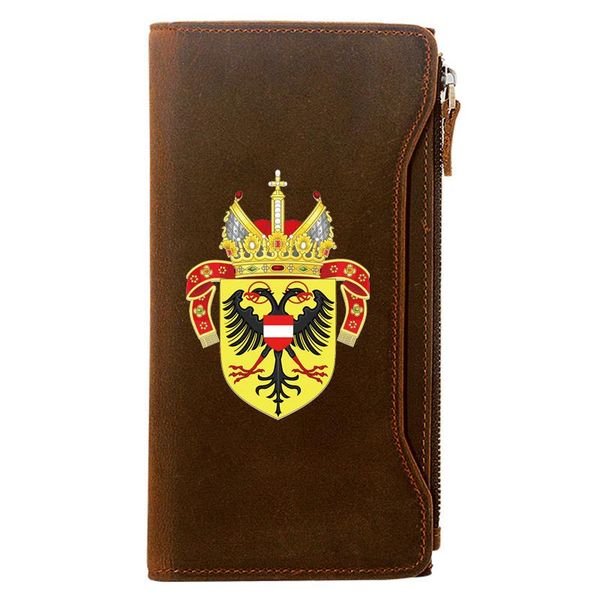 classic double headed eagle genuine leather wallet men long purse with phone bag zipper card holder clutch gife, Red;black
classic double headed eagle genuine leather wallet men long purse with phone bag zipper card holder clutch gife, Red;black