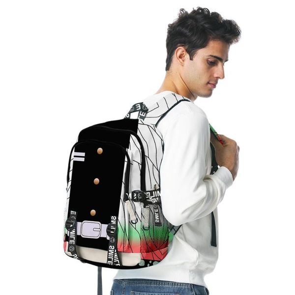 backpack 2021 demon slayer: kimetsu no yaiba canvas bag kamado tanjirou school bags girl doy mochila hip hop notebook
backpack 2021 demon slayer: kimetsu no yaiba canvas bag kamado tanjirou school bags girl doy mochila hip hop notebook