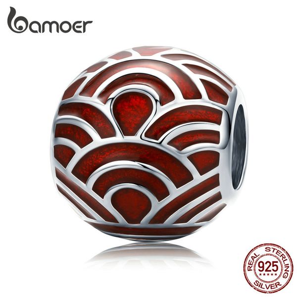 bamoer 925 sterling silverred wave pattern round beads for women jewelry making enamel charm fit original 925 bracelet bsc133 q0531, Black
bamoer 925 sterling silverred wave pattern round beads for women jewelry making enamel charm fit original 925 bracelet bsc133 q0531, Black