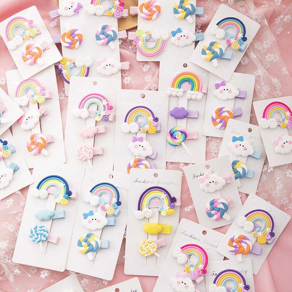korean children's soft pottery rainbow lollipop hairpin girls' bangs hairpin headdress, Slivery;white
korean children's soft pottery rainbow lollipop hairpin girls' bangs hairpin headdress, Slivery;white