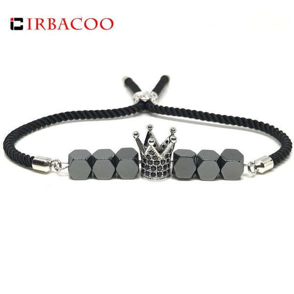 charm bracelets irbacoo 2021 fashion men bracelet cz crown with hematite stone lucky cord for jewelry gift, Golden;silver
charm bracelets irbacoo 2021 fashion men bracelet cz crown with hematite stone lucky cord for jewelry gift, Golden;silver