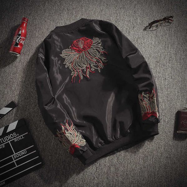 student new embroidery jacket korean handsome trend baseball casual thin men's coat spring and autumn, Black;brown
student new embroidery jacket korean handsome trend baseball casual thin men's coat spring and autumn, Black;brown