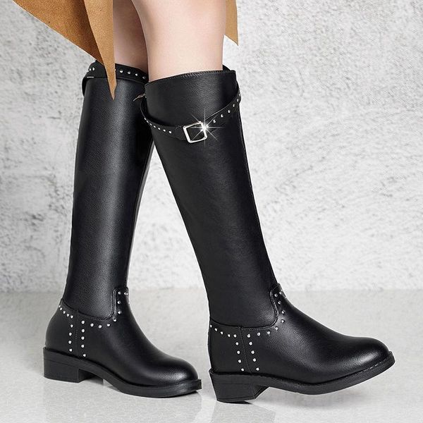 boots 2021 european autumn and winter net celebrity long leather women's flat rivet high tube knight, Black
boots 2021 european autumn and winter net celebrity long leather women's flat rivet high tube knight, Black