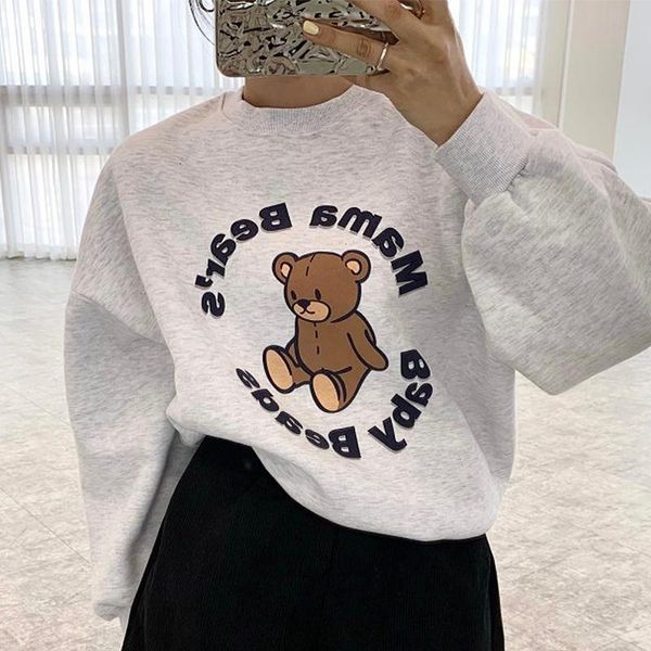 women's hoodies & sweatshirts kawaii cute cartoon bear letter printed women o neck pullover loose long sleeve plush korean style, Black
women's hoodies & sweatshirts kawaii cute cartoon bear letter printed women o neck pullover loose long sleeve plush korean style, Black