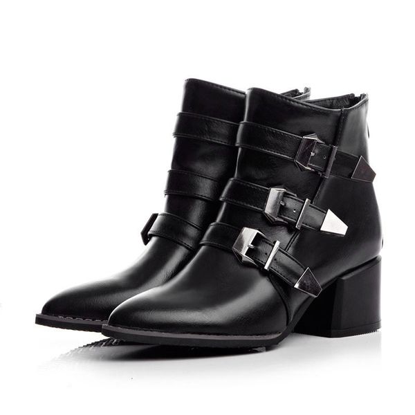 2021 autumn and winter thick-sized buckles in heels short e pointed to women's boots 05h6, Black
2021 autumn and winter thick-sized buckles in heels short e pointed to women's boots 05h6, Black