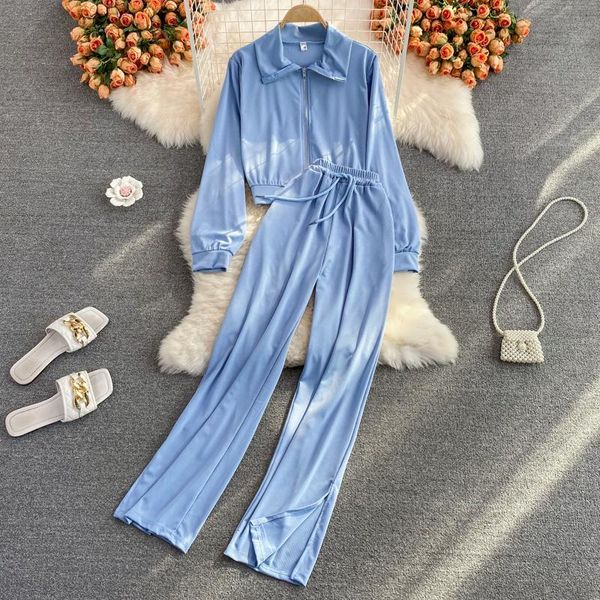 women's two piece pants casual fashion ladies suit long sleeve zipper coat and split high waist 2021 autumn women solid set korean, White
women's two piece pants casual fashion ladies suit long sleeve zipper coat and split high waist 2021 autumn women solid set korean, White