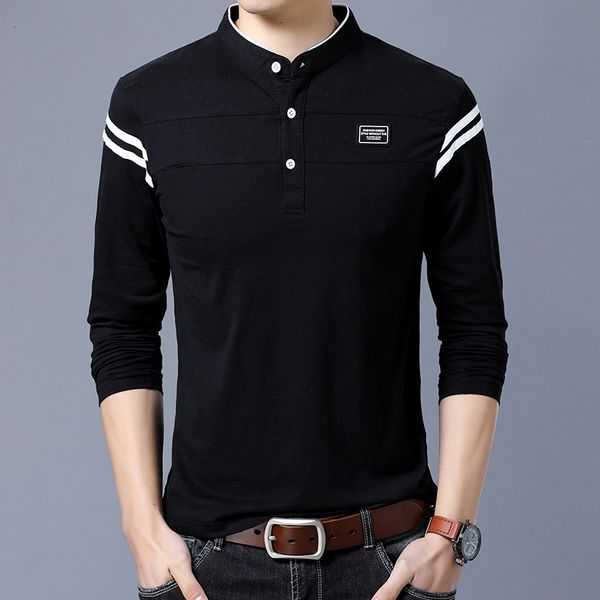 2021 marshall autumn winter new striped t for men casual long sleeve slim mens black tshirt stand collar tees shirt homme onn6, White;black
2021 marshall autumn winter new striped t for men casual long sleeve slim mens black tshirt stand collar tees shirt homme onn6, White;black