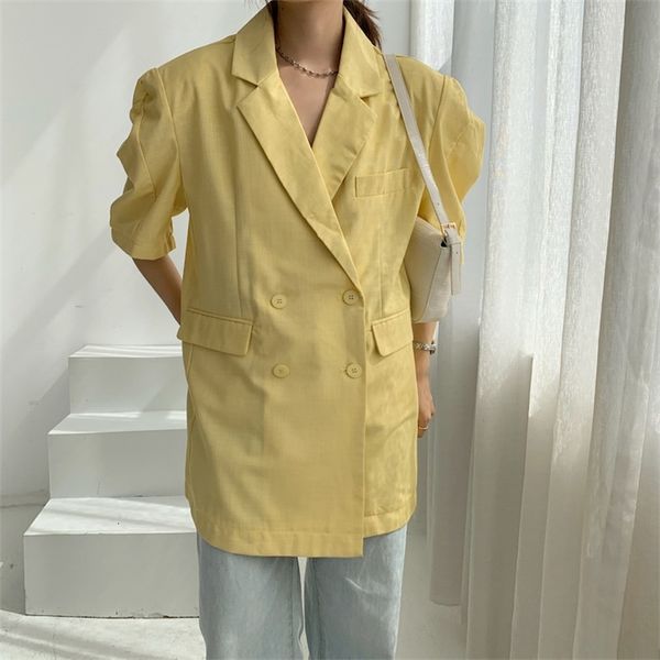 women's suits & blazers oversize vintage ol outwear retro all match short puff sleeve blazer jackets casual elegant femme, White;black
women's suits & blazers oversize vintage ol outwear retro all match short puff sleeve blazer jackets casual elegant femme, White;black