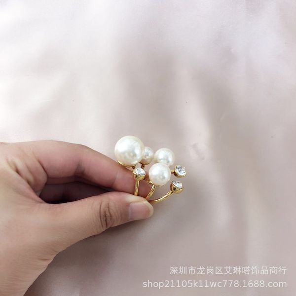 exaggeration personality flash diamond pearl multilayer mouth sweet and gentle index finger ring female versatile ring adjustable, Silver
exaggeration personality flash diamond pearl multilayer mouth sweet and gentle index finger ring female versatile ring adjustable, Silver