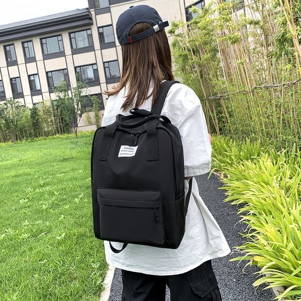 backpack nylon school bag, plain lady bag and fashion in solid colour, waterproof, large capacity for travel lh0r
backpack nylon school bag, plain lady bag and fashion in solid colour, waterproof, large capacity for travel lh0r