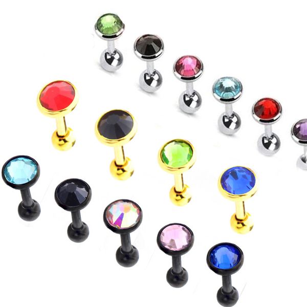50 3/4/5mm crystal tragus ear cartilage earrings 316l surgical steel body jewelry helix piercing earings, Silver
50 3/4/5mm crystal tragus ear cartilage earrings 316l surgical steel body jewelry helix piercing earings, Silver