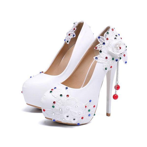 dress shoes spring fringed rhinestone stiletto banquet women single pearl crystal white large size gift bridal wedding shoe, Black
dress shoes spring fringed rhinestone stiletto banquet women single pearl crystal white large size gift bridal wedding shoe, Black