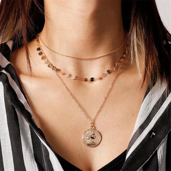 pendant necklaces multi- combination disc multilayer necklace vintage portrait for women gold and silver color jewelry
pendant necklaces multi- combination disc multilayer necklace vintage portrait for women gold and silver color jewelry
