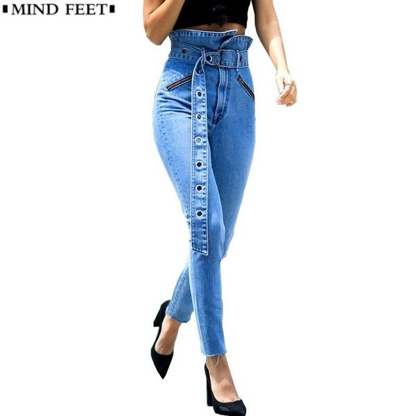 women's jeans women slim vintage belt casual high waist long pencil denim pants female skinny trousers, Blue
women's jeans women slim vintage belt casual high waist long pencil denim pants female skinny trousers, Blue