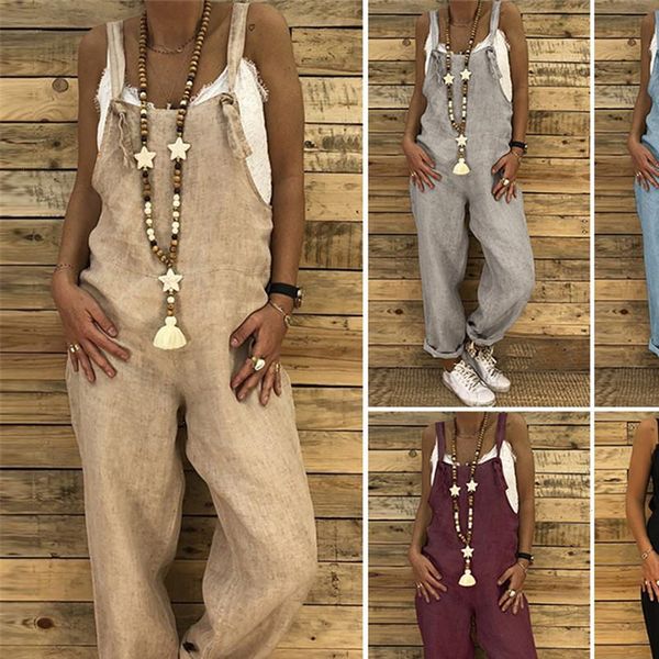 women casual solid jumpsuits strappy dungarees vintage cotton linen loose harem bib overalls wide leg pant up long rompers, Black;white
women casual solid jumpsuits strappy dungarees vintage cotton linen loose harem bib overalls wide leg pant up long rompers, Black;white