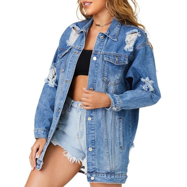 women's jackets oversized denim jecket fashion vintage loose autumn jacket washed blue jeans coat turn-down collar outwear, Black;brown
women's jackets oversized denim jecket fashion vintage loose autumn jacket washed blue jeans coat turn-down collar outwear, Black;brown