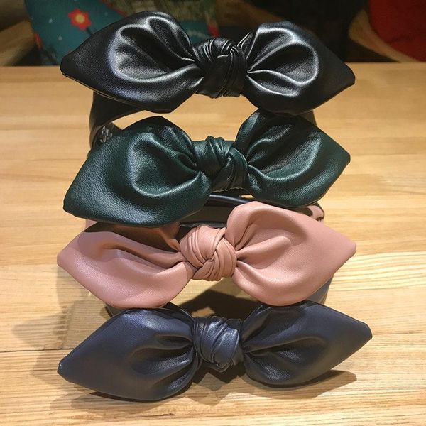 hair accessories pu leather bow hairbands women 4cm wide cute girls headband headwear wash face hoop
hair accessories pu leather bow hairbands women 4cm wide cute girls headband headwear wash face hoop
