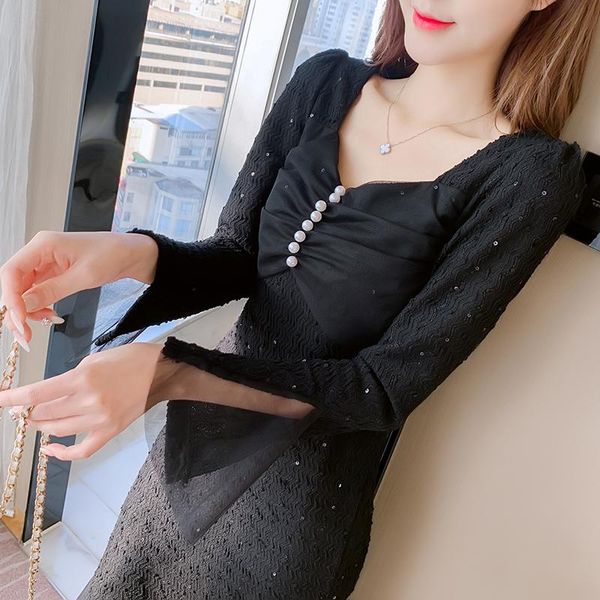 coigarsam patchwork women dress new spring french style vintage flare sleeve mesh dresses black apricot 1890, Black;gray
coigarsam patchwork women dress new spring french style vintage flare sleeve mesh dresses black apricot 1890, Black;gray