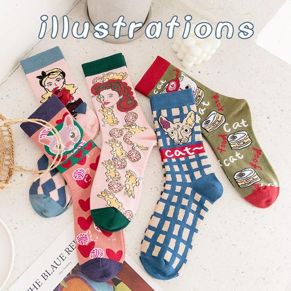 dreamlikelin korea personality girl cotton socks cute cat print sock streetwear sports fashion long socks, Black;white
dreamlikelin korea personality girl cotton socks cute cat print sock streetwear sports fashion long socks, Black;white