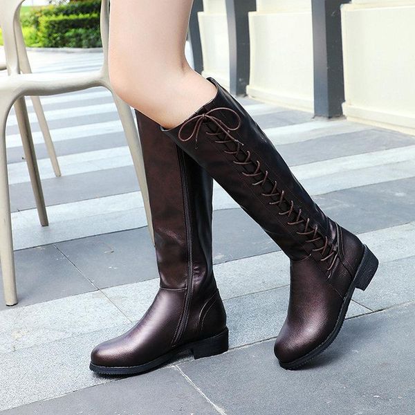 boots knee-high women knight cross strap decoration round toe autumn women's winter side zipper ladies size 34-43, Black
boots knee-high women knight cross strap decoration round toe autumn women's winter side zipper ladies size 34-43, Black
