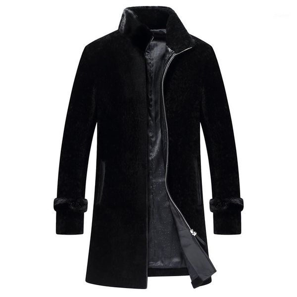 cashmere coat stand fur collar fashion winter clothing wool overcoat style jacket, Black
cashmere coat stand fur collar fashion winter clothing wool overcoat style jacket, Black