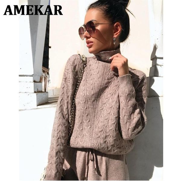 women's two piece pants autumn winter knitted turtleneck tracksuit for women casual trousers+turtleneck sweater suit warm female tracks, White
women's two piece pants autumn winter knitted turtleneck tracksuit for women casual trousers+turtleneck sweater suit warm female tracks, White