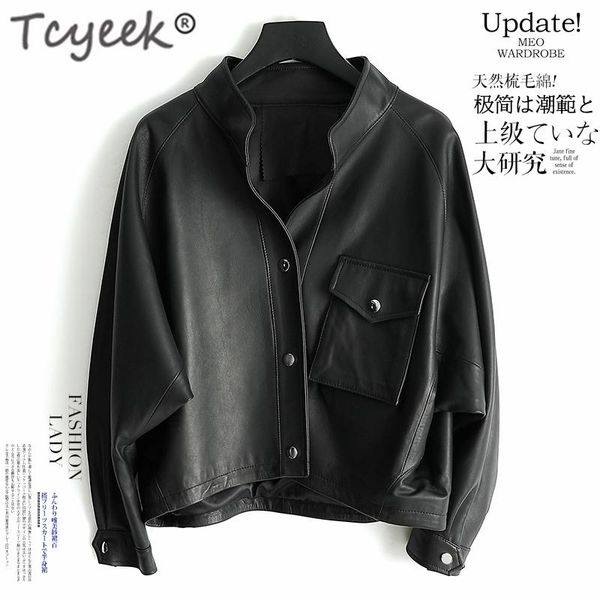women's leather & faux tcyeek 100% natural sheepskin coat female genuine jackets women slim short spring autumn outwear real coats 3022, Black
women's leather & faux tcyeek 100% natural sheepskin coat female genuine jackets women slim short spring autumn outwear real coats 3022, Black